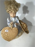 Porcelain Doll and Boho Woven Items