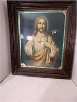 Vintage Framed Pirnt -Jesus