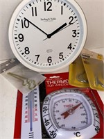 Clock and Thermometers