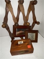 Cedar Box, Coat Rack and Mini Mirrors