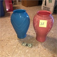 Pink and blue vase