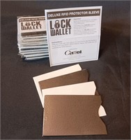 LOT of 20 Lock Wallet RFID credit card sleeve pack
