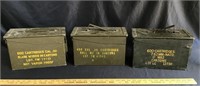 Lot of 3 vintage ammo boxes