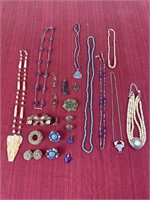 Costume jewelry, pendants, necklaces, earrings,