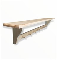 4 Foot unfinished solid wood shelf