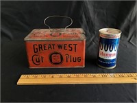 Great West tobacco tin