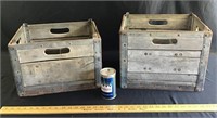Viintage 1950's wood milk crates