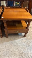 Maple One Drawer End Table