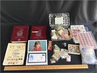 Lot of stamps and stamp related