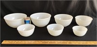Lot of Fire King mixing bowls