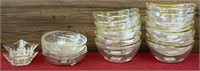 Glass candle holders / plastic bowls