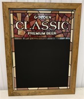 Golden Classic Premium Beer Chalkboard Sign