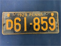 1929 Pennsylvania License Plates