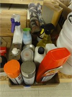 assorted sprays/chemicals/oils