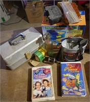 Fishing items, tapes, etc