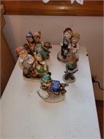 5 PIECES GERMANY PORCELAIN FIGURINES
