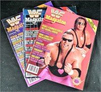 (3) WWF 1990 WRESTLING MAGAZINES