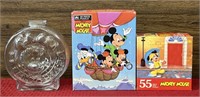 Mickey Mouse puzzles and coin bank