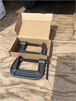 (2) 3 inch heavy c clamps