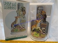 WOLF AND RACCOON DECANTER