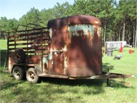 14' cattle trailer - pulls good, good tires/floor,