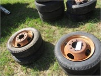 Two 8.00-16.5 tires & 8-hole rims, two 8.75-16.5