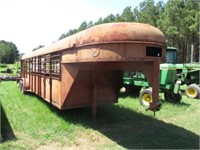 24' cattle trailer - good floor, fair tires