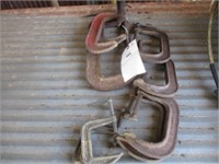 9 C-clamps - various sizes