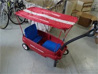 Plastic Radio Flyer Wagon with Seats and Canopy -