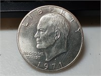 OF) 1971 s UNC silver Ike dollar