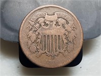 OF) 1864 US Two Cent piece