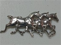OF) 925 sterling silver horse brooch pin
