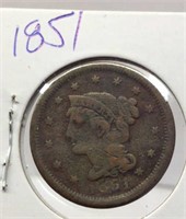 OF) 1851 large cent