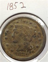 Of) 1852 large cent