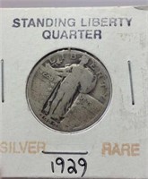 Of) 1929 standing liberty quarter