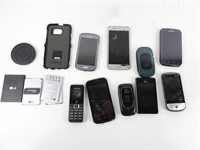 Assorted Phones and Batteries