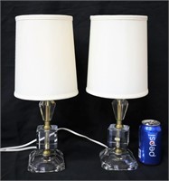 2 Leaded Crystal Table Lamps Working