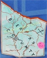 1950 Redware Map of Berks County