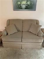 Tan Love Seat (Living Room)