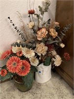 Fake Flower Arrangements with Vases