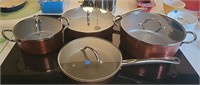 Four IH Copper Pan Set (kitchen)