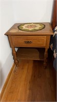 bedside 1 drawer table-approx 24” tall x 22” wide