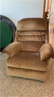 Brown vintage lazy boy style rocking couch