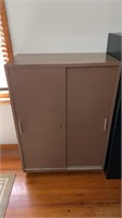 Metal sliding door cabinet