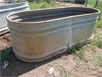 Galvanized Water Tank, approx 68" x 29" x 24" tall