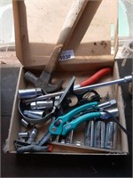 Hammer, SAE Sockets, Oil Filter Wrenches, Level &