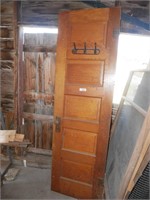 Vintage Oak 5 Panel Door, approx 24" x 79"