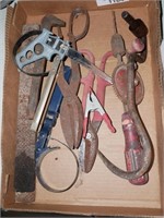 Monkey Wrench, Tin Snips, Brace, Hay Hook & more