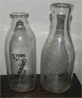 (2) Vintage Dairy Milk Bottles