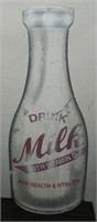 Contemporary Metal "Drink Milk" Sign